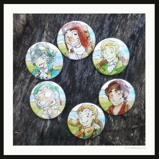 FLANN! - Official Character Button Badges